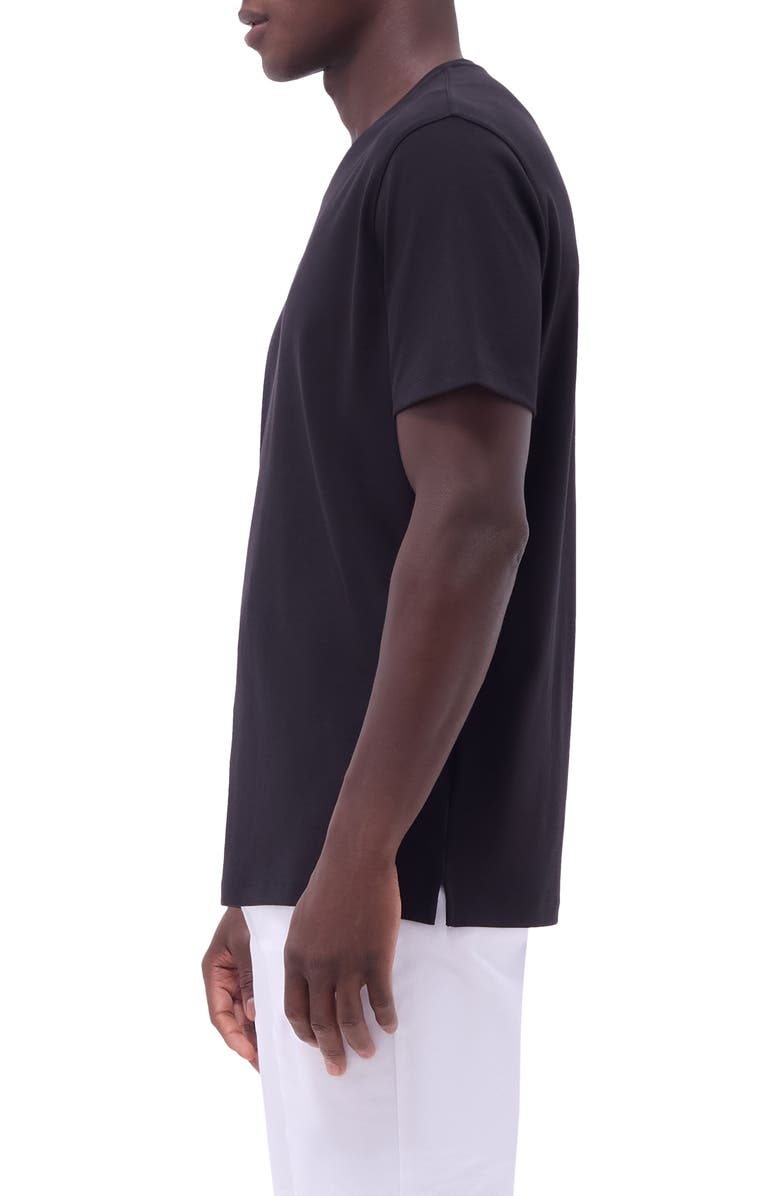 Bugatchi Holden Pima Cotton T-Shirt, Alternate, color, Black