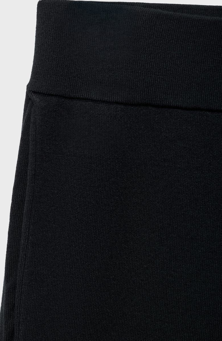 MANGO Milano Fabric Pajama Pants, Alternate, color, Black