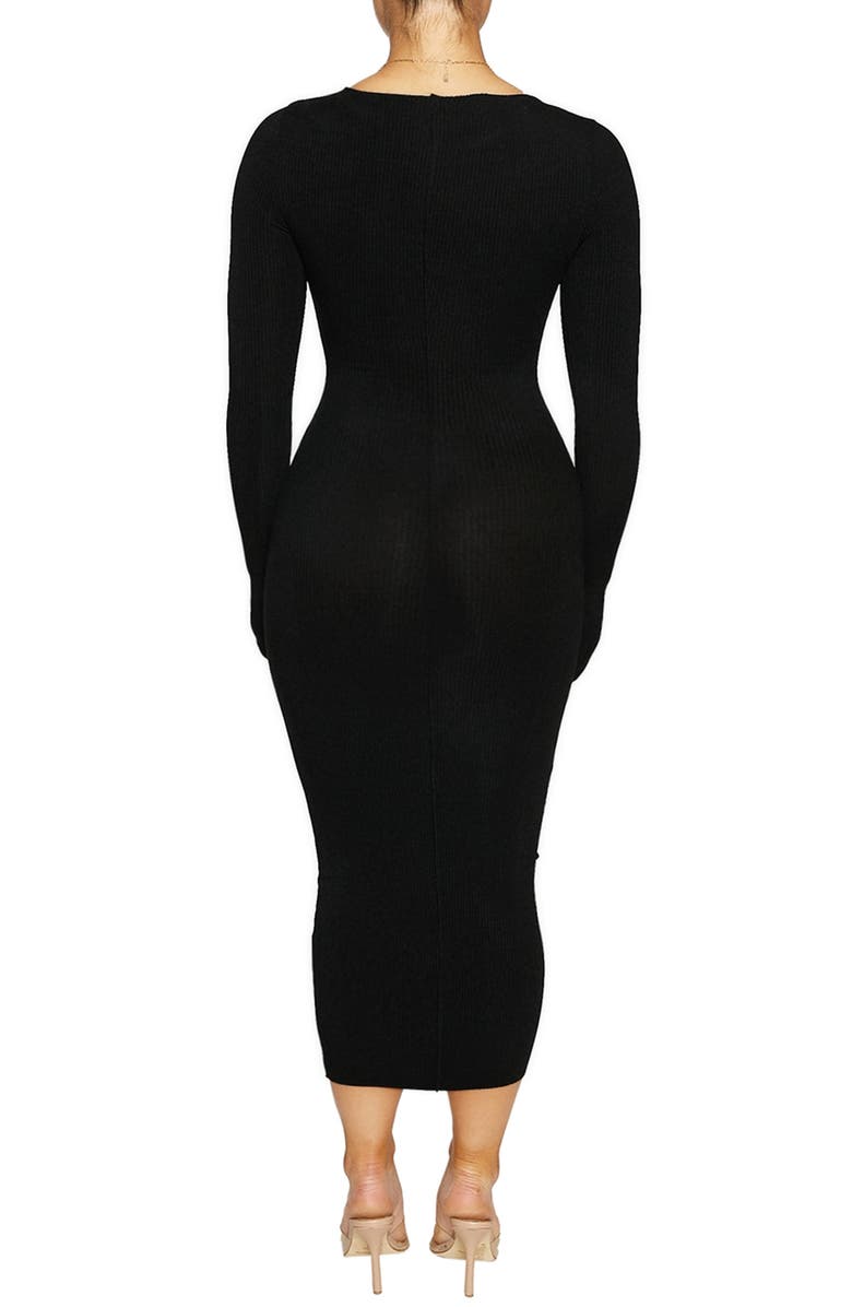 Naked Wardrobe Snatched Me In Long Sleeve Body-Con Dress, Alternate, color,