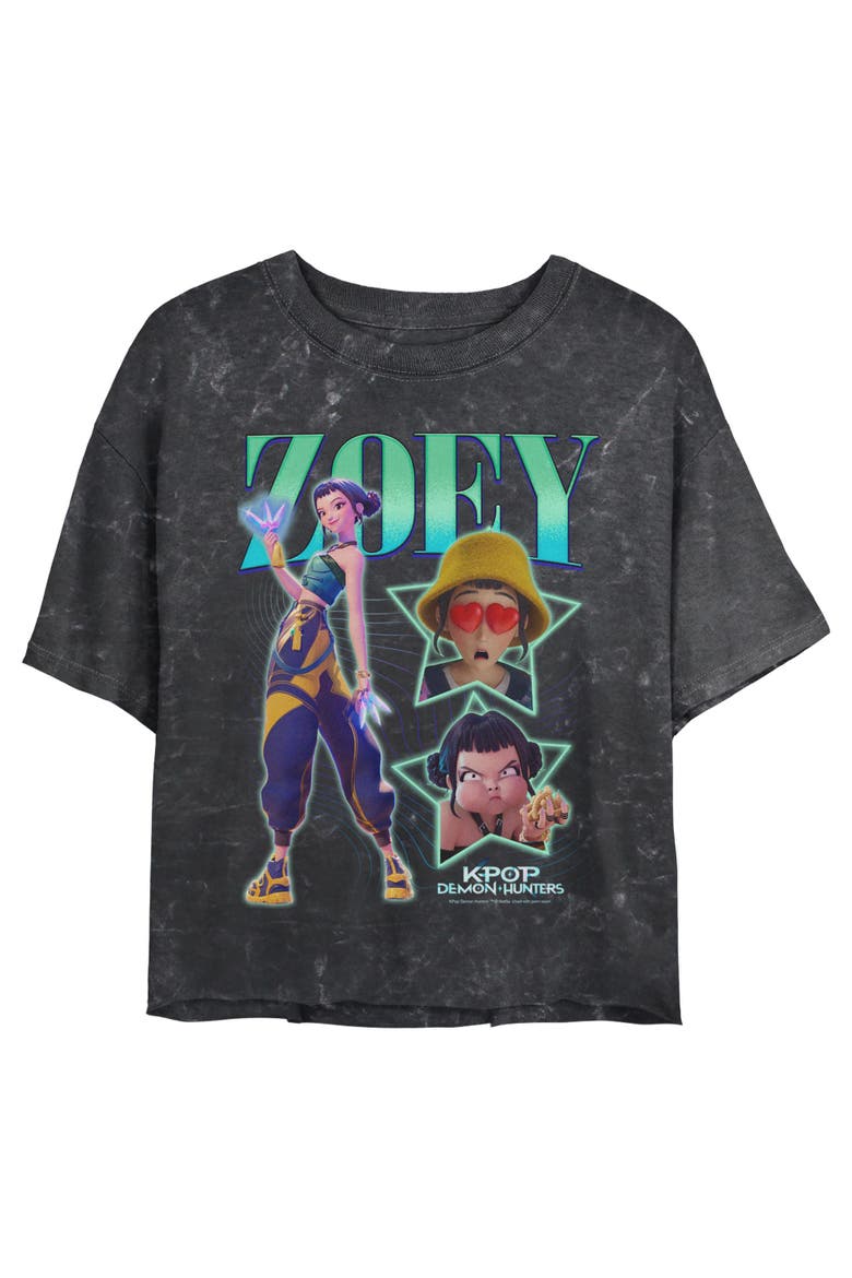 Junior's KPop Demon Hunters Zoey Pop Idol Stars Logo  Graphic T-Shirt, Main, color, Black