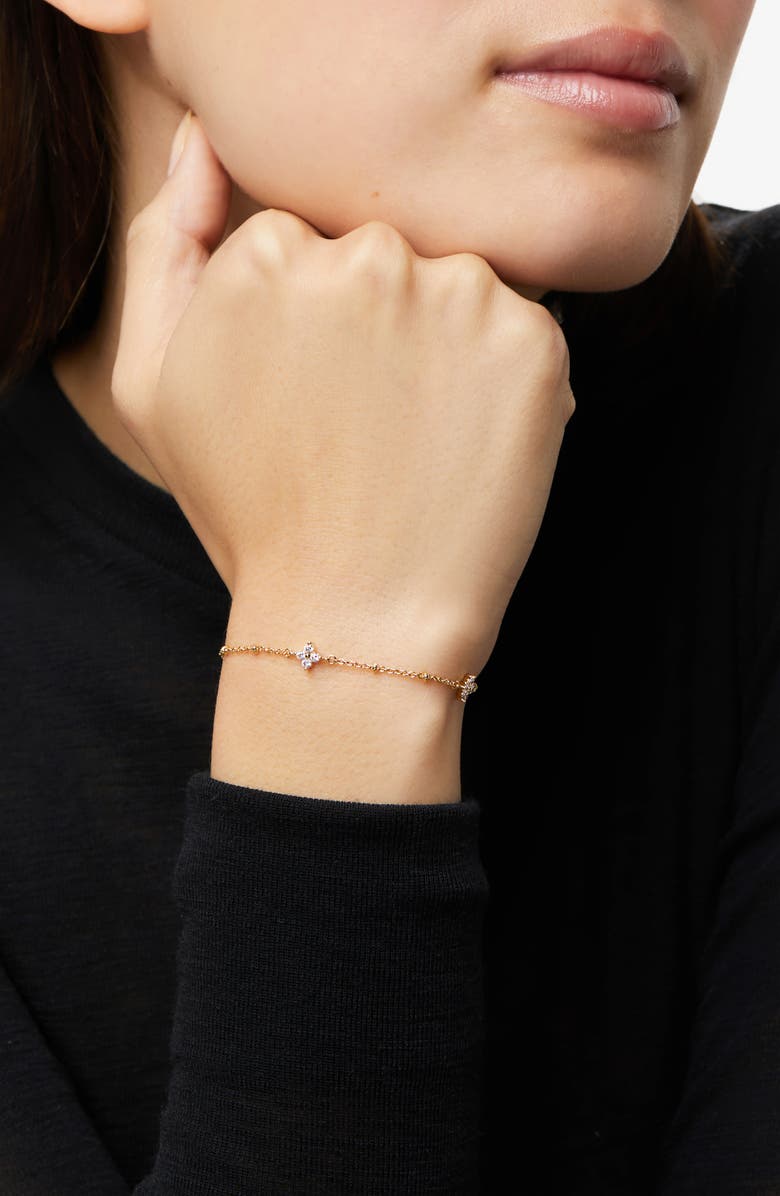 Ana Luisa Lucy Star Station Bracelet, Alternate, color, Gold / Clear