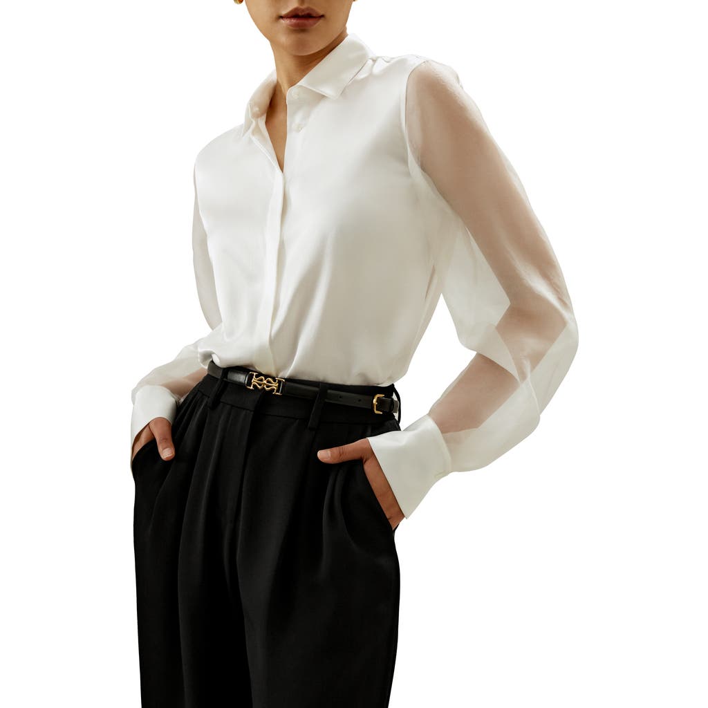 Lilysilk Ethereal Silk Shirt In Ivory