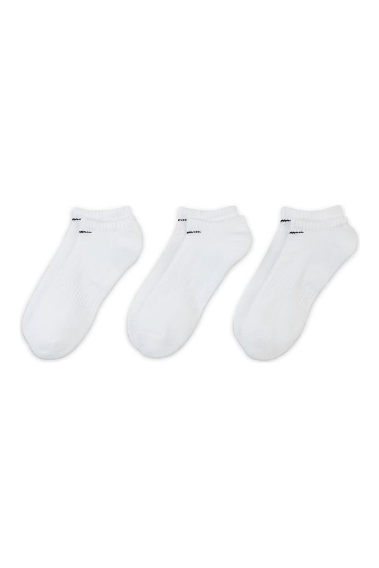 Everyday Cushion Training No-Show Socks - Pack of 3, Alternate, color, 100 WHITE/BLACK