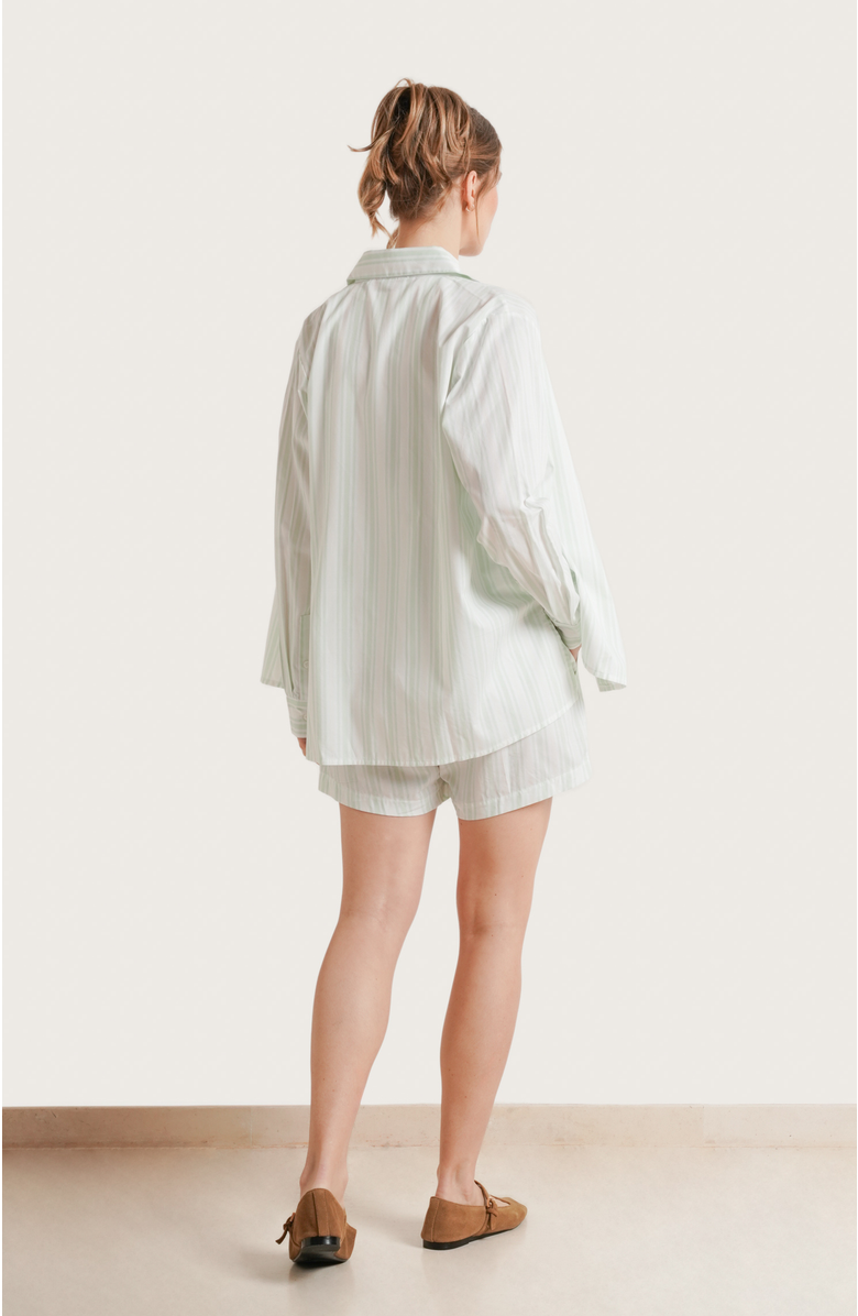 Nom Maternity The Easy Maternity & Nursing Shirt, Alternate, color, Green Stripe