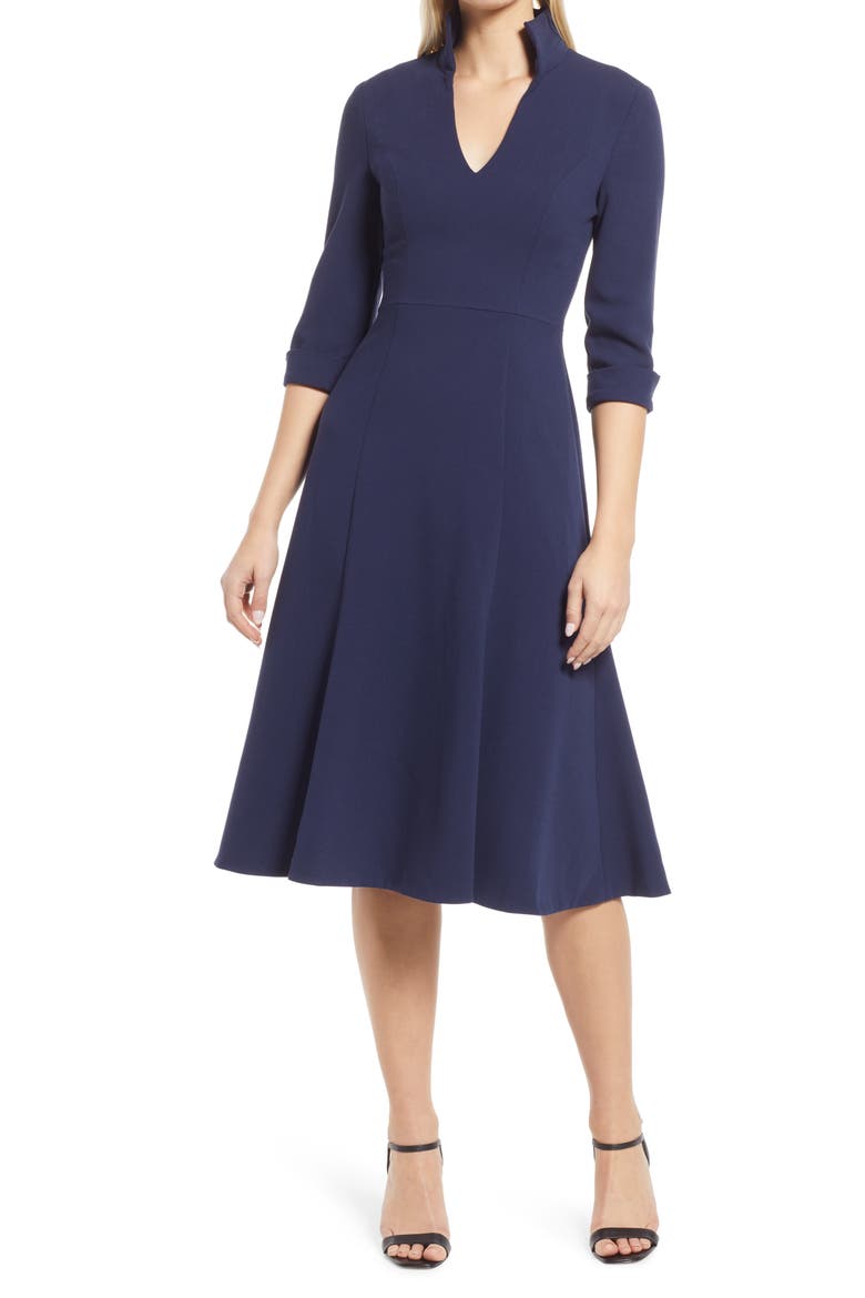 black halo kensington fit & flare dress Kensington Fit & Flare Midi Dress (Women)