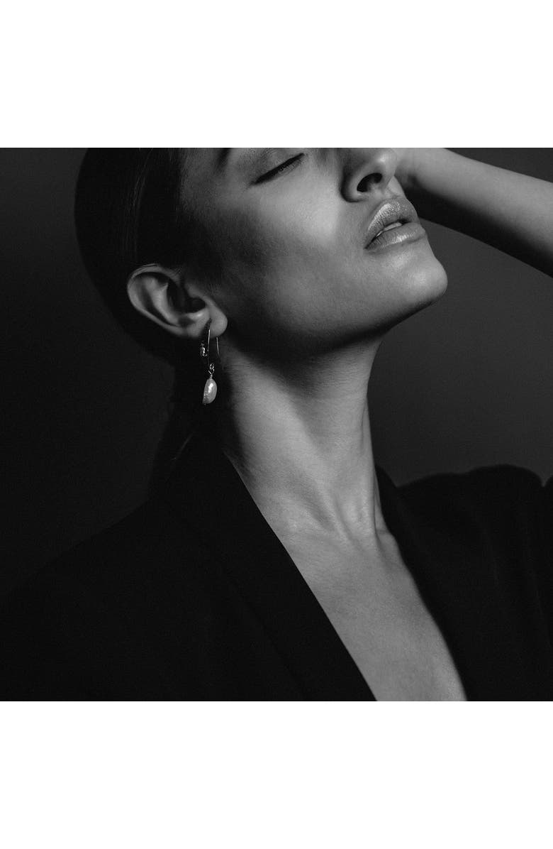 Freya Rose Hammered Gold Baroque Pearl Earrings, Alternate, color,