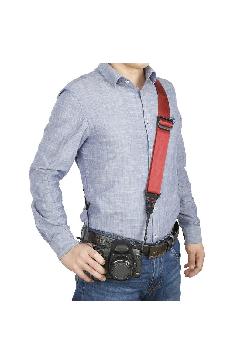 MOVO NS-203 Nylon-Webbed Camera Strap with Gel Shoulder Strap for DSLR's and Binoculars, Alternate, color, Black