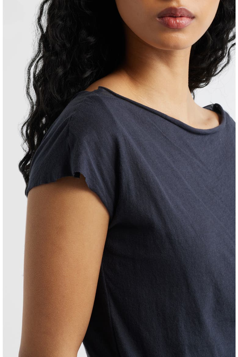 Off the Shoulder Banded Top, Alternate, color, BLACK