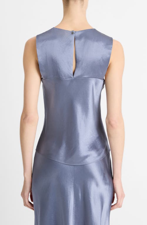 Shop Vince Naia™ Sleeveless Satin Shell In Mauve Thistle
