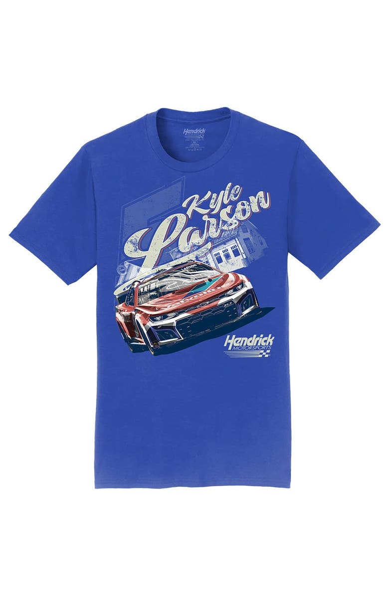 HENDRICK MOTORSPORTS TEAM COLLECTION Men's Hendrick Motorsports Team Collection Royal Kyle Larson Valvoline Car T-Shirt, Alternate, color, Royal