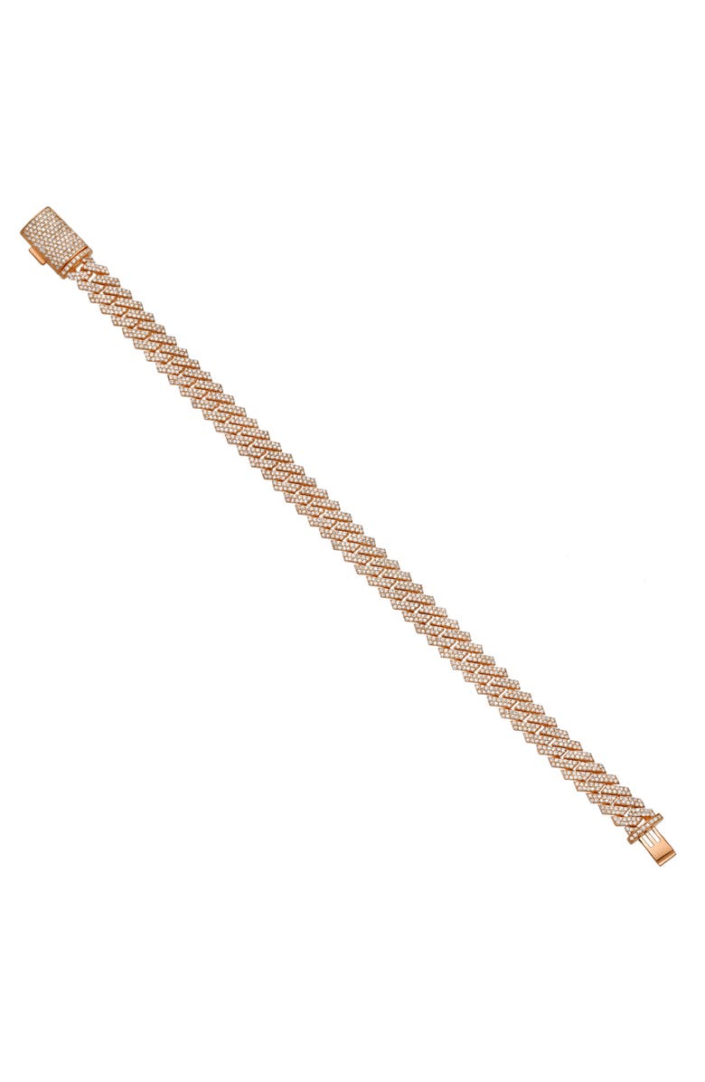 LuvMyJewelry Diamond Link Cuban Bracelet in 10K Gold - 4.7 to 5.4ct., Alternate, color, 14K Rose Gold