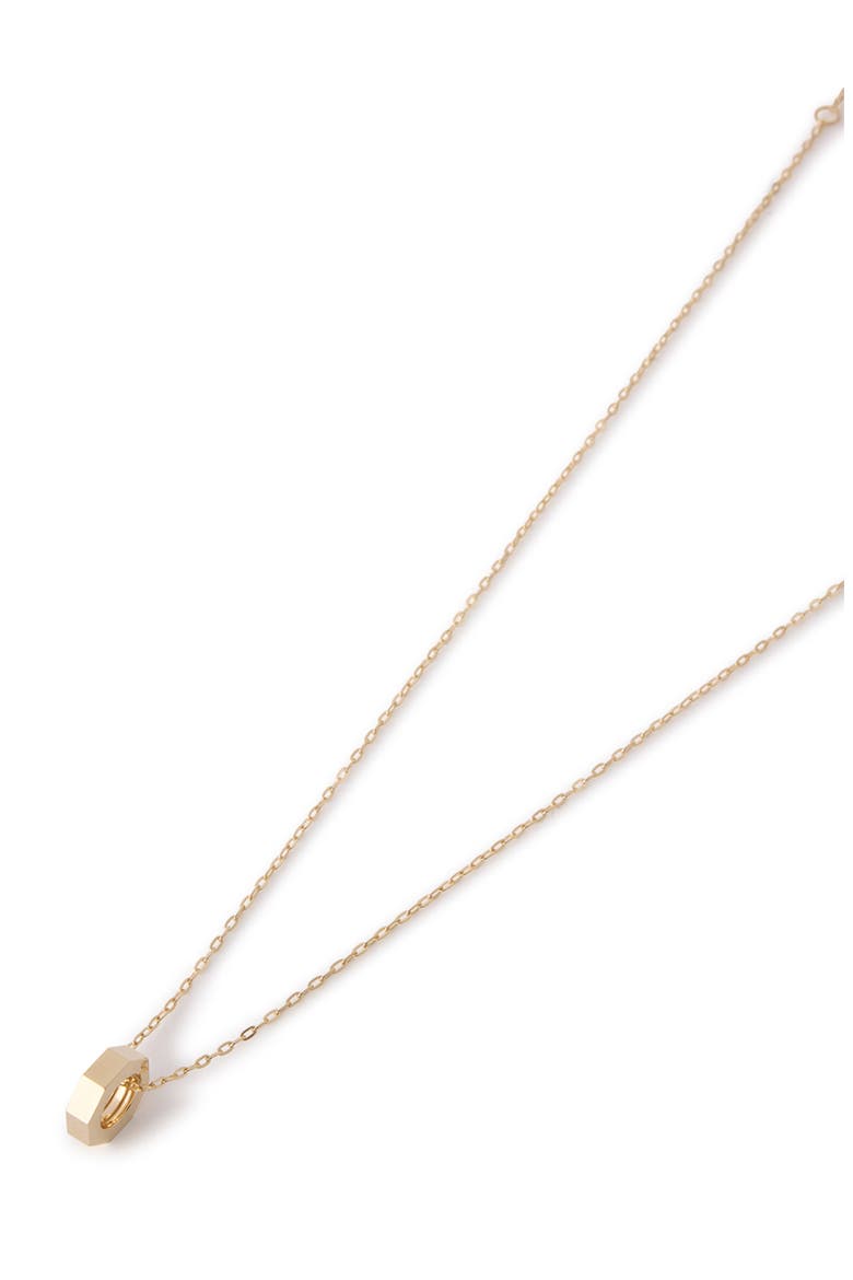 Hex Nut Pendant Necklace, Alternate, color, YELLOW GOLD