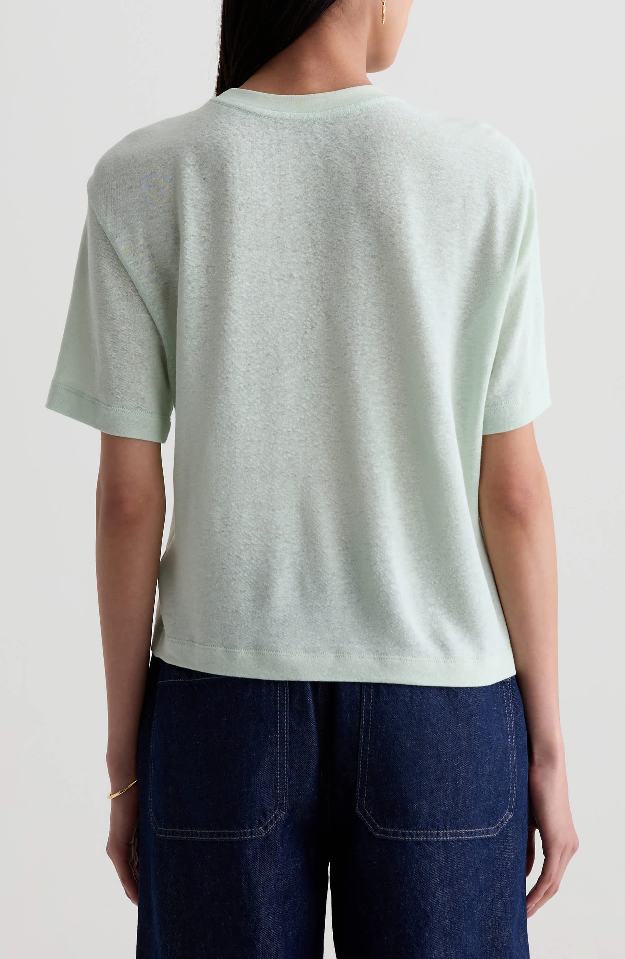 Charli Boxy Linen Blend T-Shirt - image 4