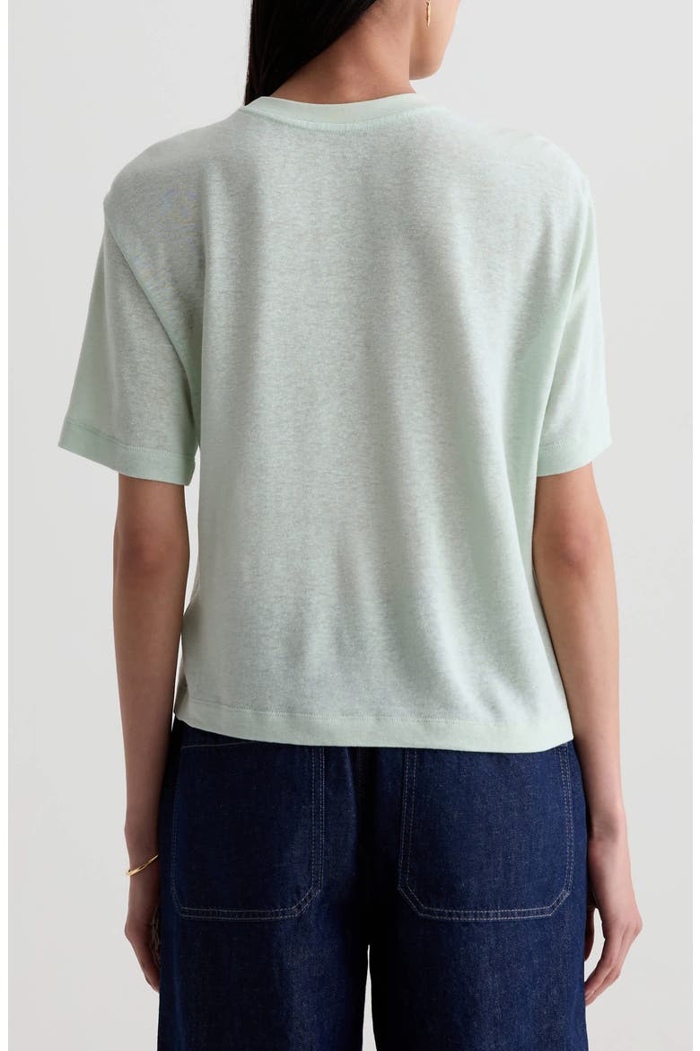 Charli Boxy Linen Blend T-Shirt, Alternate, color, SUMMER VINE