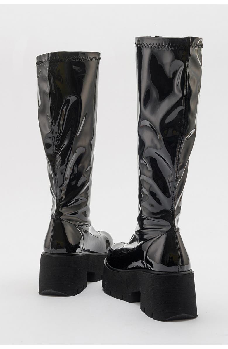 Prologue Shoes Amaronte Chunky Boot, Alternate, color, Black Patent Faux Leather