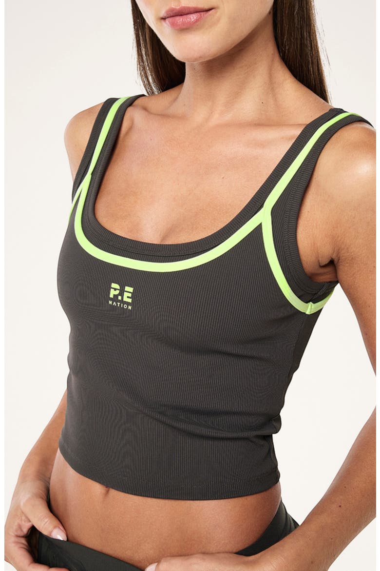 Forward Crop Tank, Alternate, color, CAVIAR/ WASHED LIME