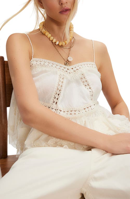 Free People Sweet Escape Lace Camisole In White