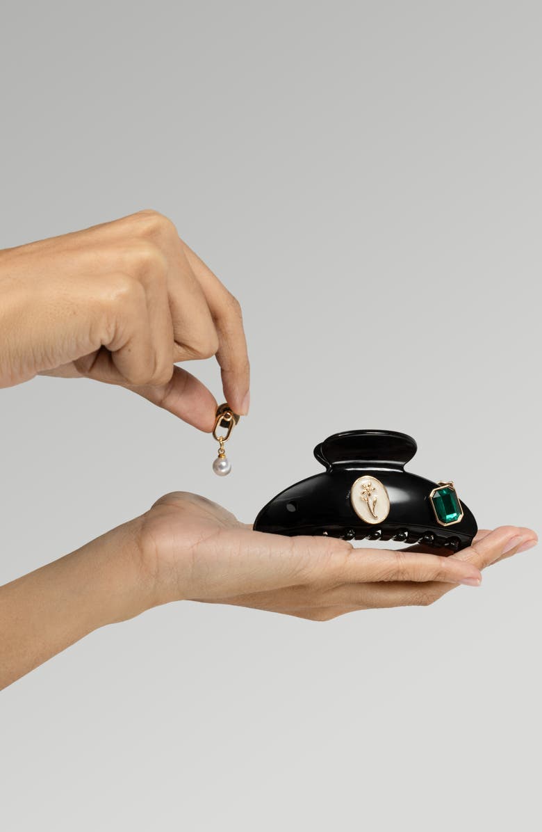 Kitsch Pop<sup>™</sup> Charms & Cloud Hair Clip 7-Piece Set, Alternate, color, Black