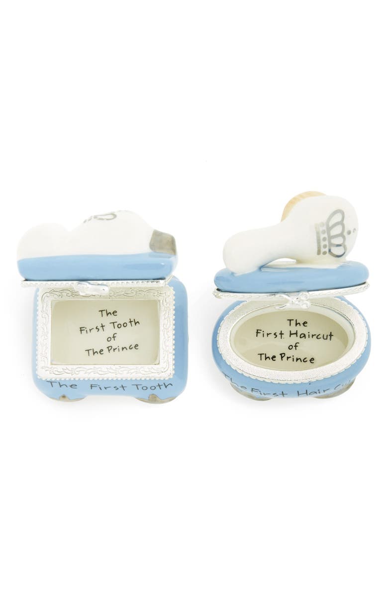 Mud Pie 'Prince' First Tooth & Curl Treasure Box Set, Alternate, color,