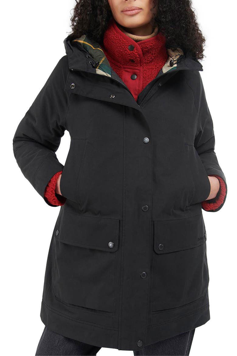 Winter Beadnell Waterproof Jacket, Main, color, BLACK/ANCIENT