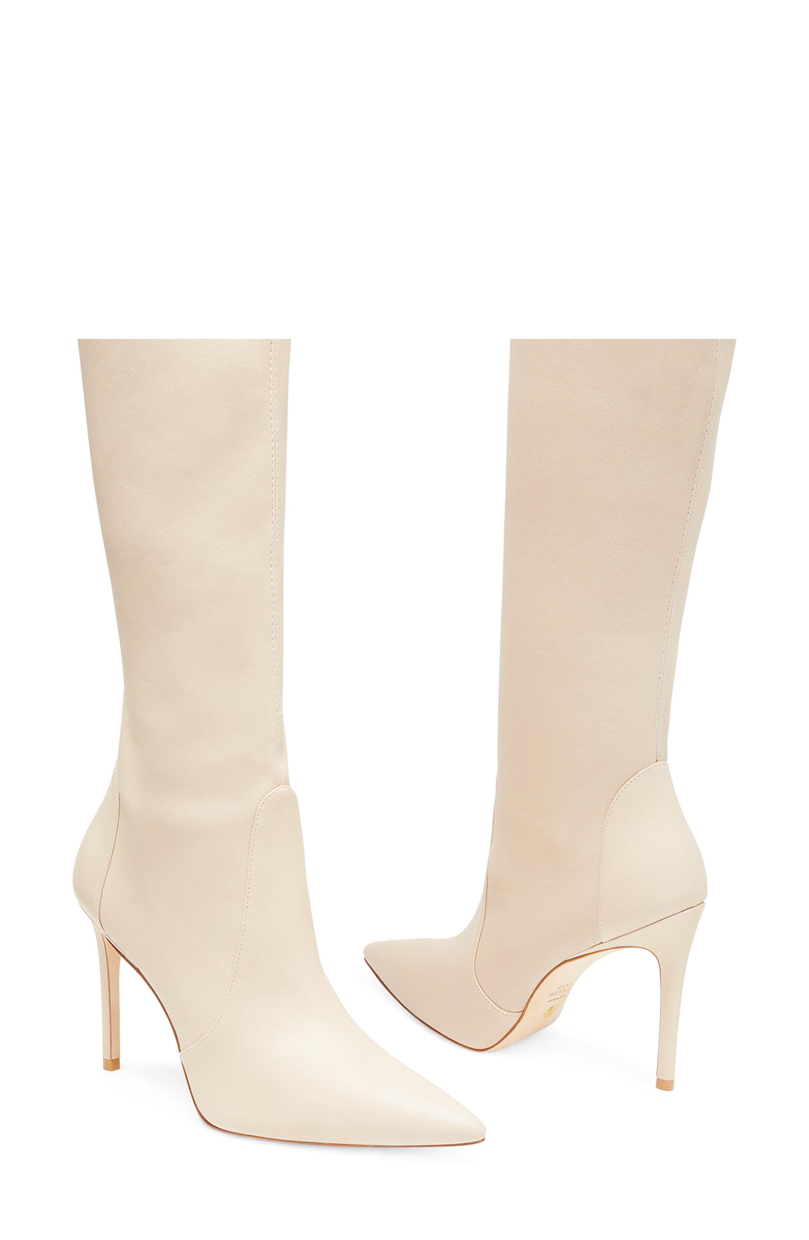 Stuart Weitzman Ultrastuart 100 Stretch Pointed Toe Over the Knee Boot, Alternate, color, Dune