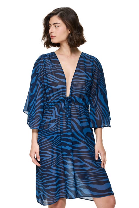 Tanzania Deep V-Neck Dress Cover-Up