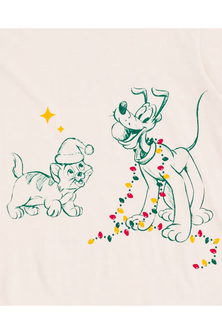 Holiday Short Sleeve T-Shirt, Alternate, color, Ivory Disney Classics
