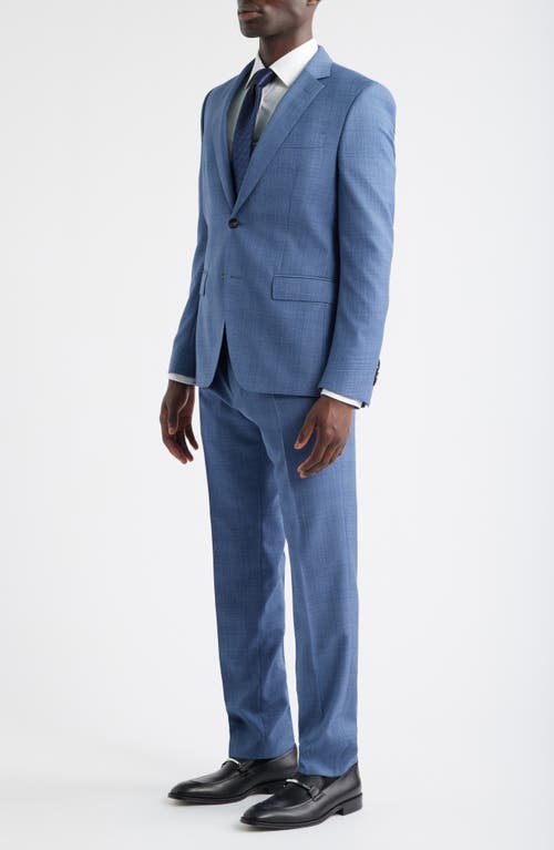 Hugo Boss Boss Huge Slim Fit Houndstooth Microcheck Sport Coat In Blue
