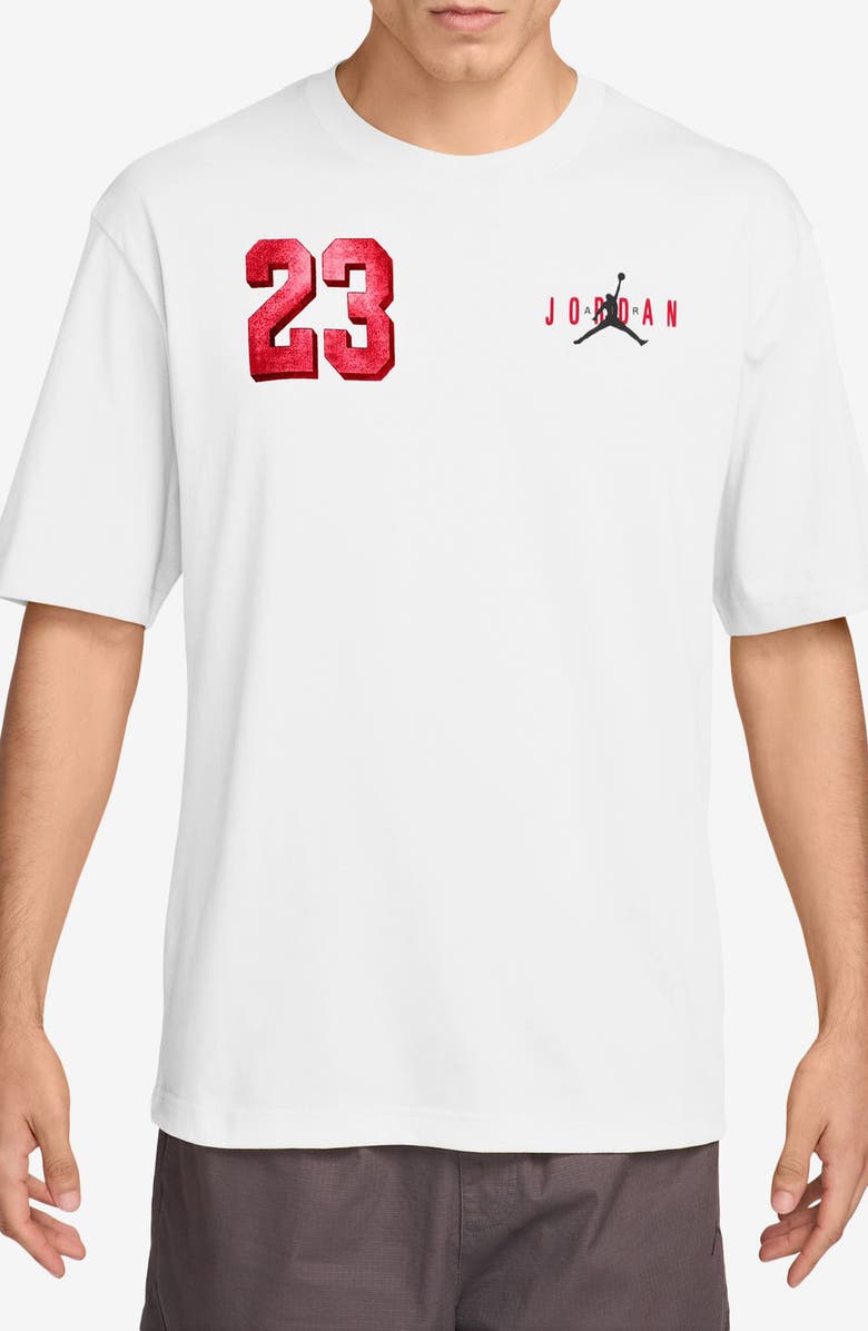 Jordan Varsity Graphic T-Shirt, Main, color, White/ University Red