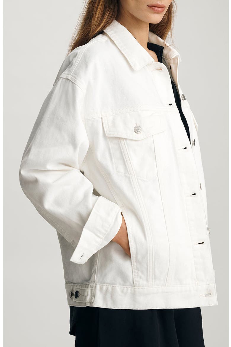 Luna Denim Jacket, Alternate, color, OFF WHITE DENIM