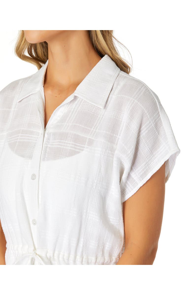 Anne Cole Women's Button Up With Pockets Cover Up, Alternate, color, Bright White