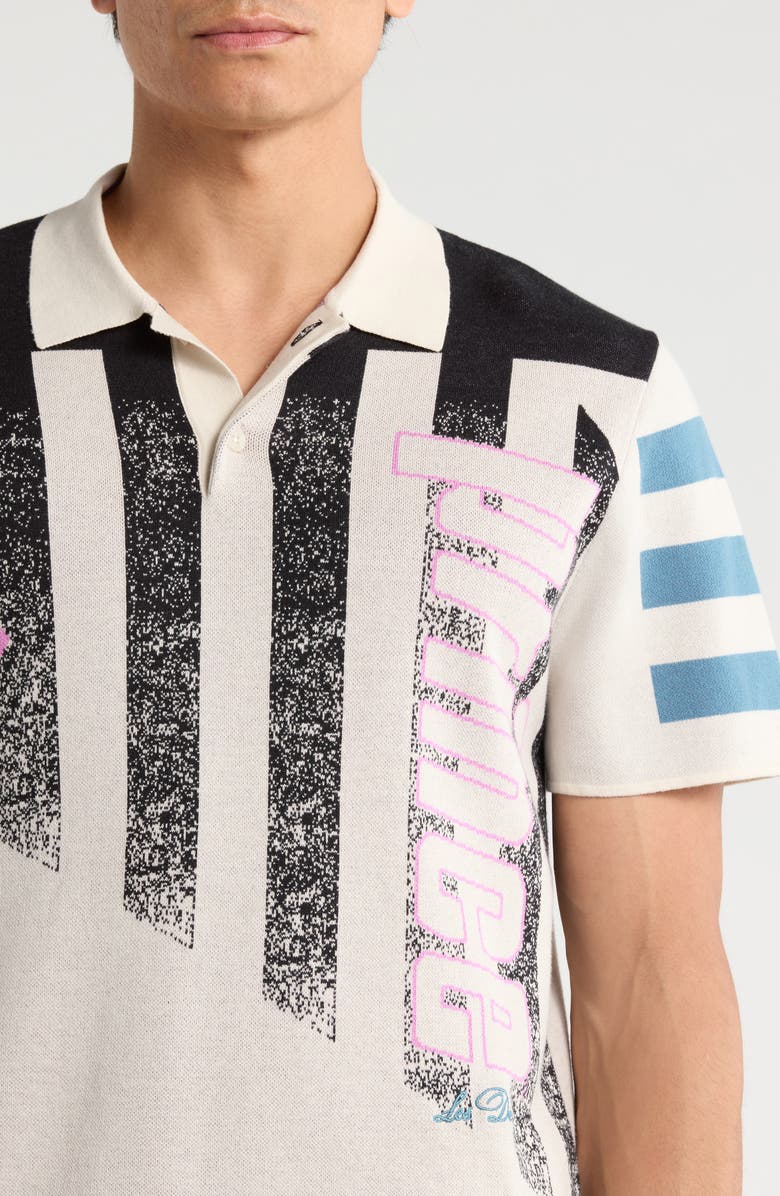 Les Deux x Prince<sup>™</sup> Cotton Intarsia Polo, Alternate, color, Light Ivory