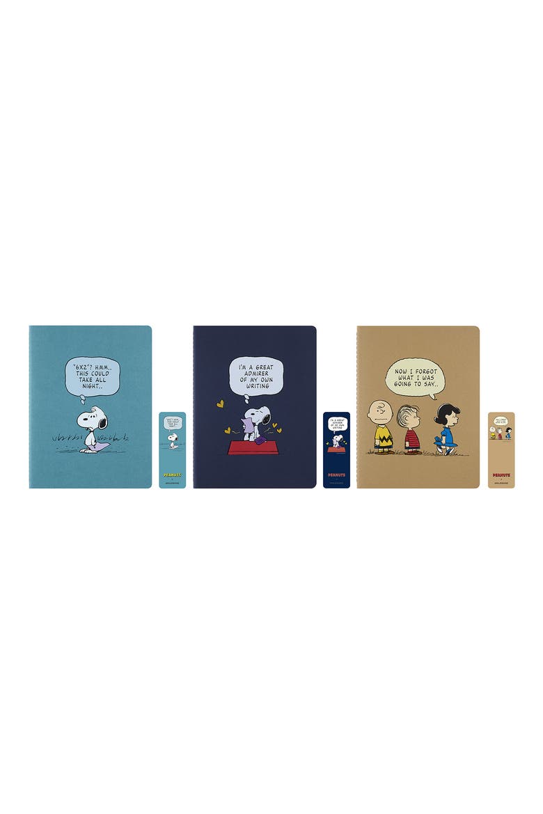 Le Peanuts Set of 3 Extra-Large Ruled Notebooks, Alternate, color, MULTICOLOR PACK