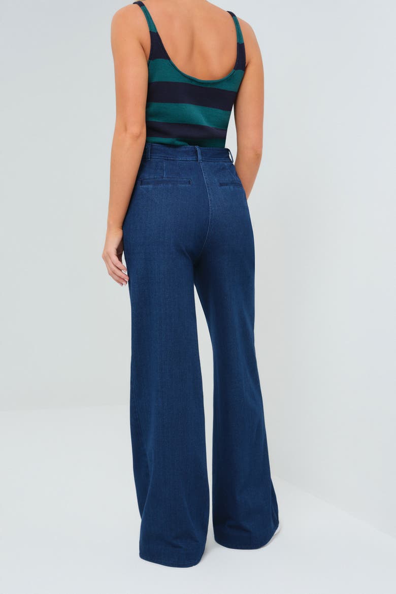 Katson Performance Denim Wide Leg Pant, Alternate, color, Dark Wash