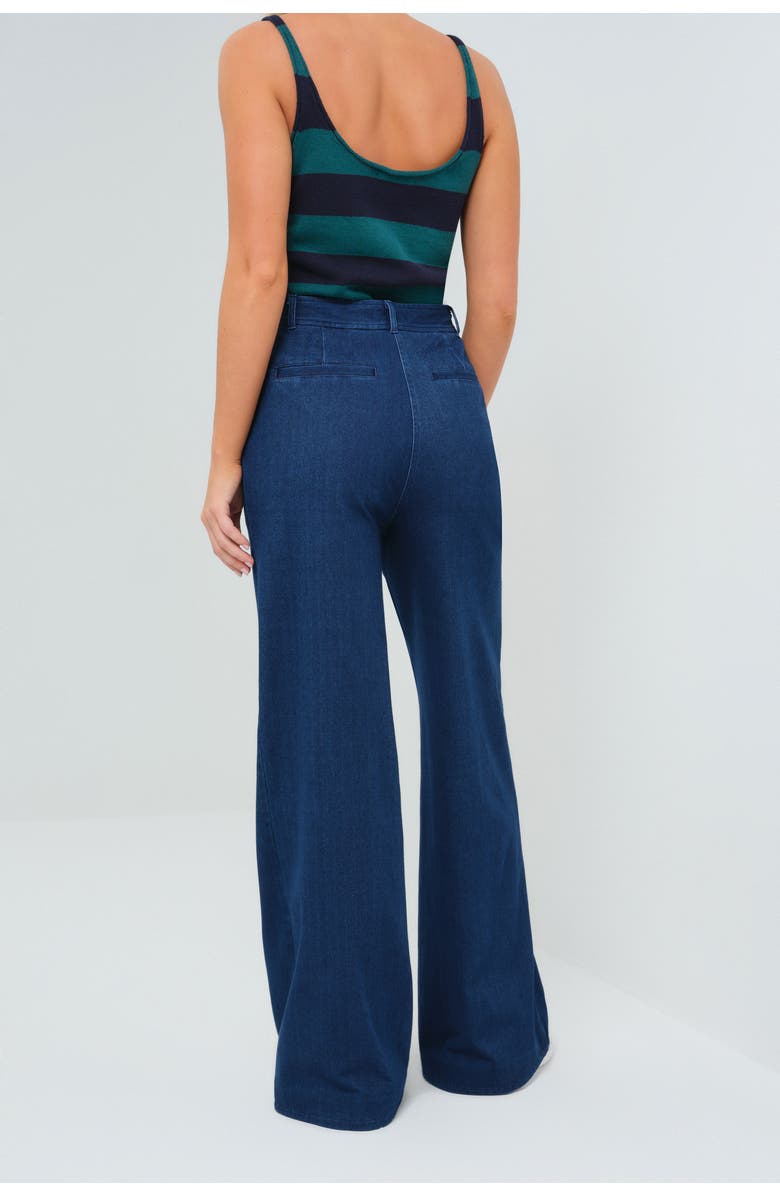 Anatomie Katson Performance Denim Wide Leg Pant, Alternate, color, Dark Wash