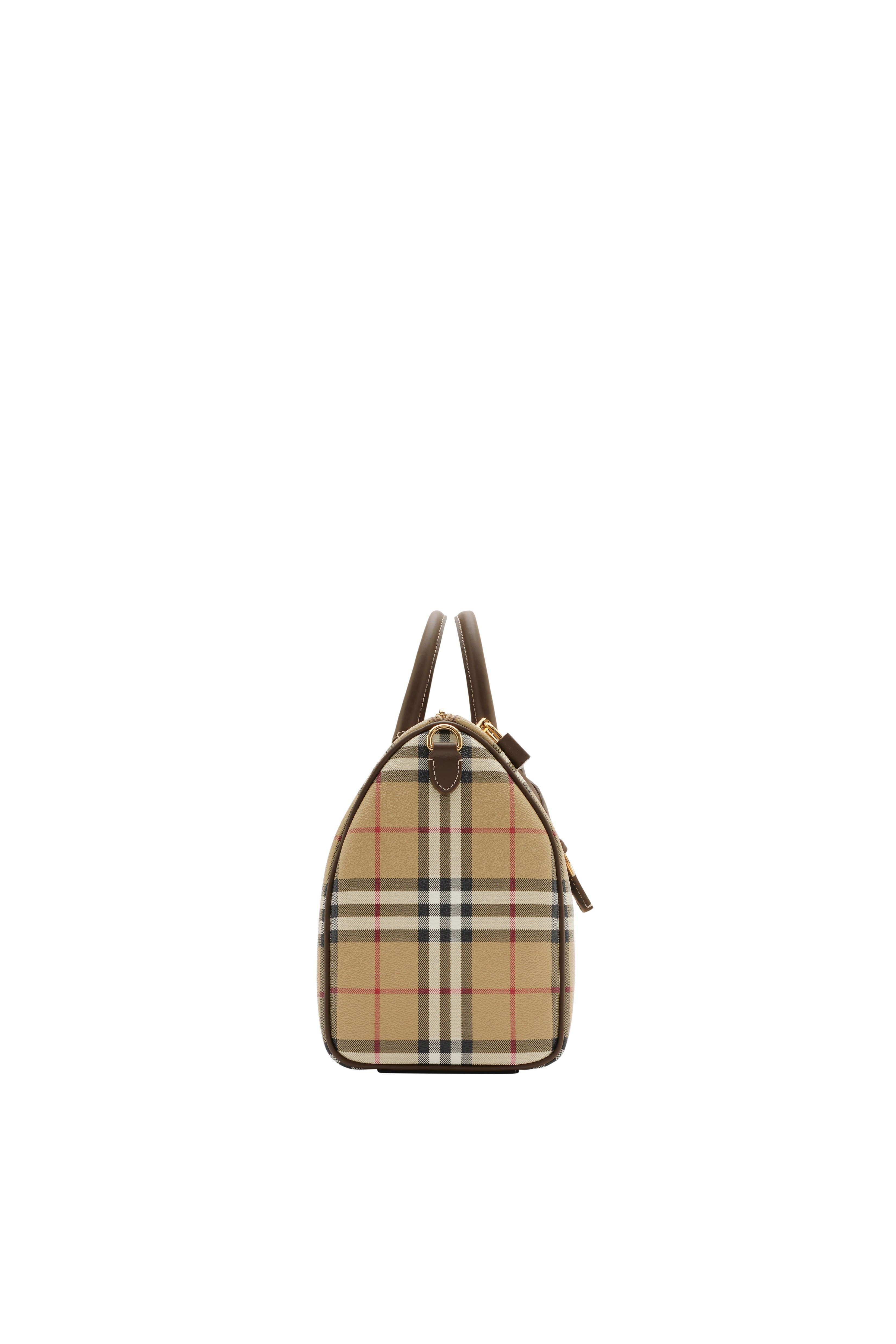 Burberry Medium Check Bowling Bag, Alternate, color, 