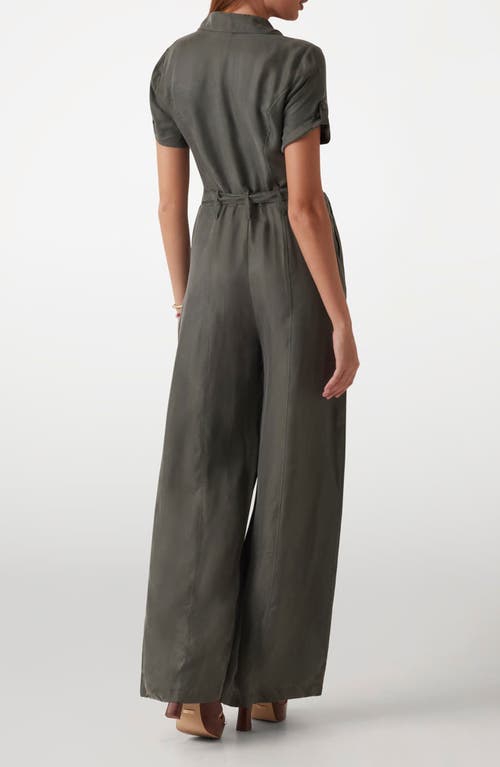 Guess Nalini Tie Waist Jumpsuit In Green