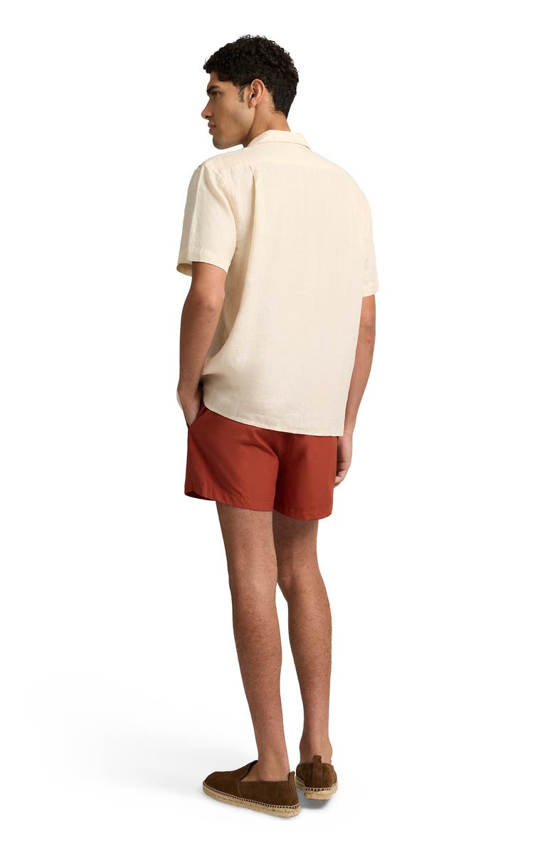 Onia Linen Pintuck Camp Shirt, Alternate, color, Natural