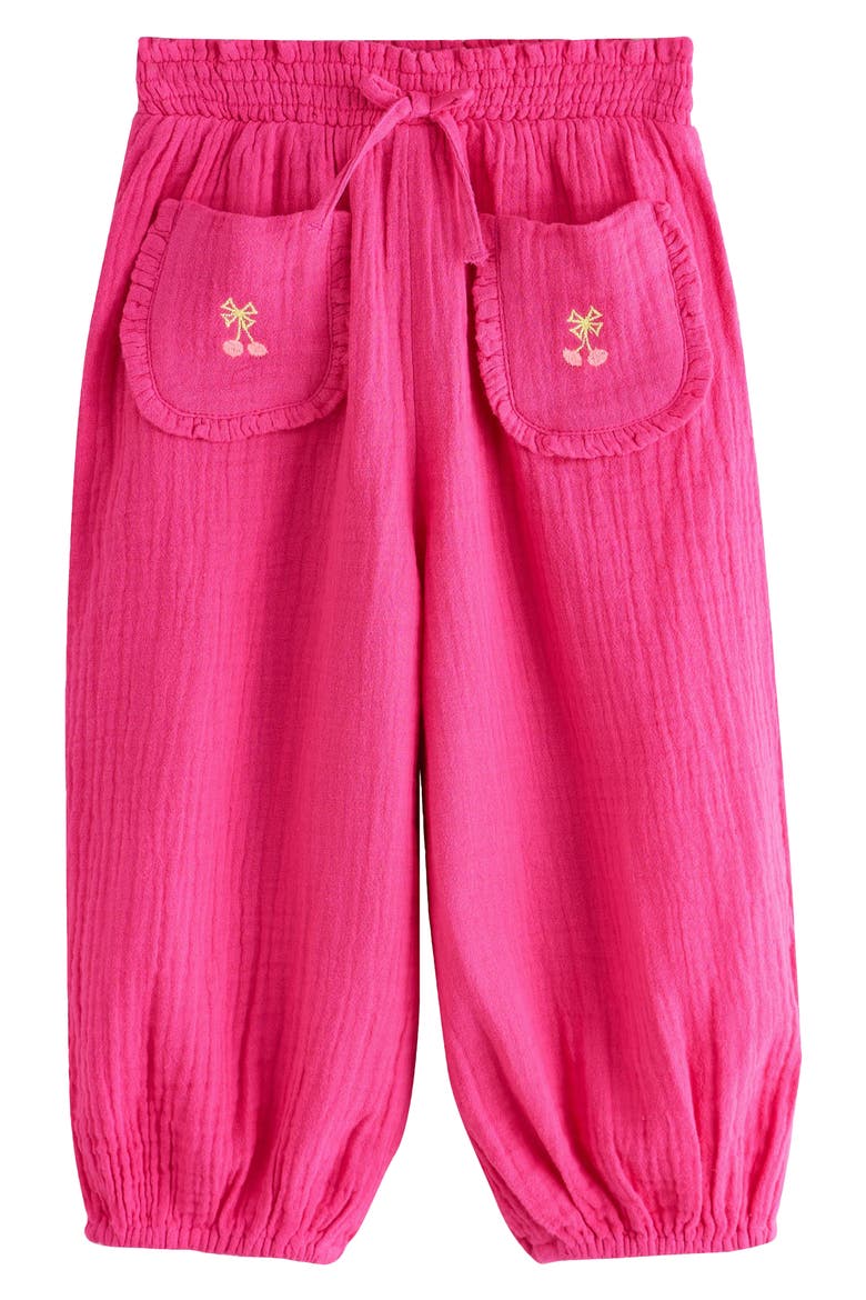 Kids' Ditsy Cotton Gauze Pants, Main, color, PINK