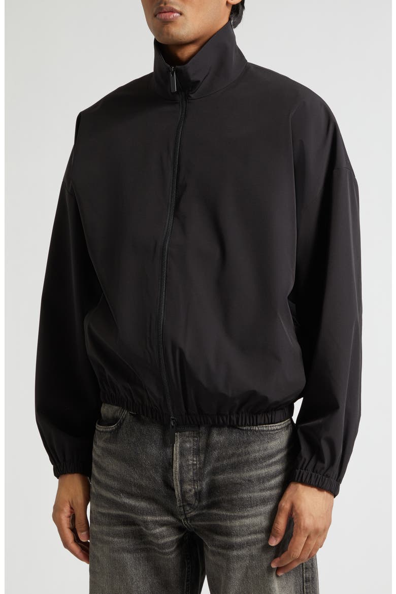 Relaxed Track Jacket, Alternate, color, BLACK BLACK