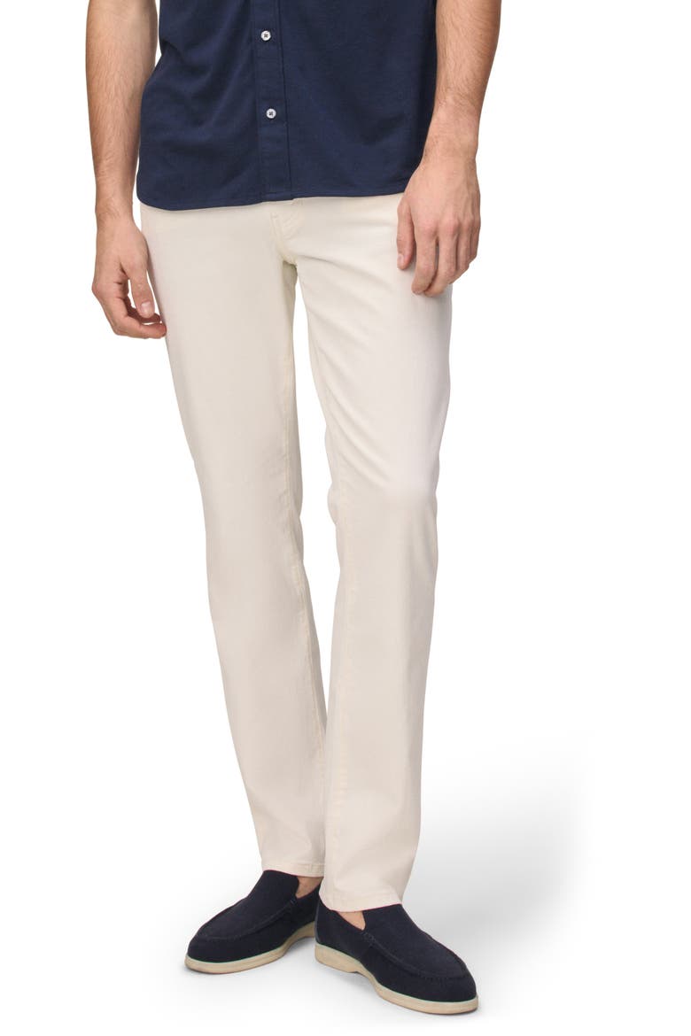 AMS Slim Fit Twill Pants, Main, color, BLANC