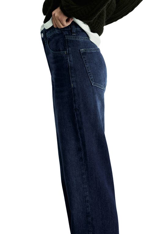 Mango Danila Wide Leg Jeans In Blue