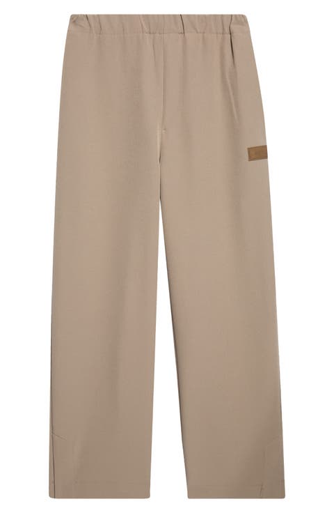 Logo Patch Stretch Cady Track Pants