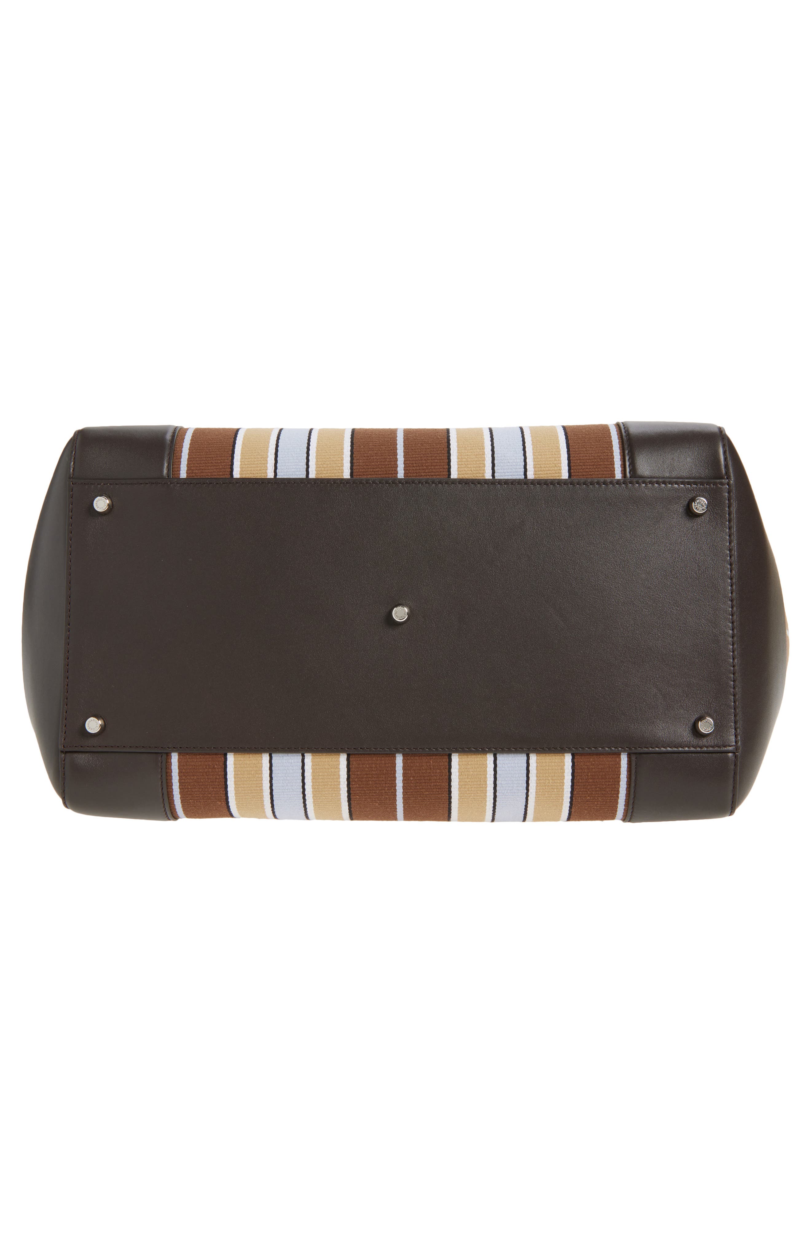 Dolce&Gabbana Sicily Stripe Jacquard Shoulder Bag, Alternate, color, Multicolor Marrone