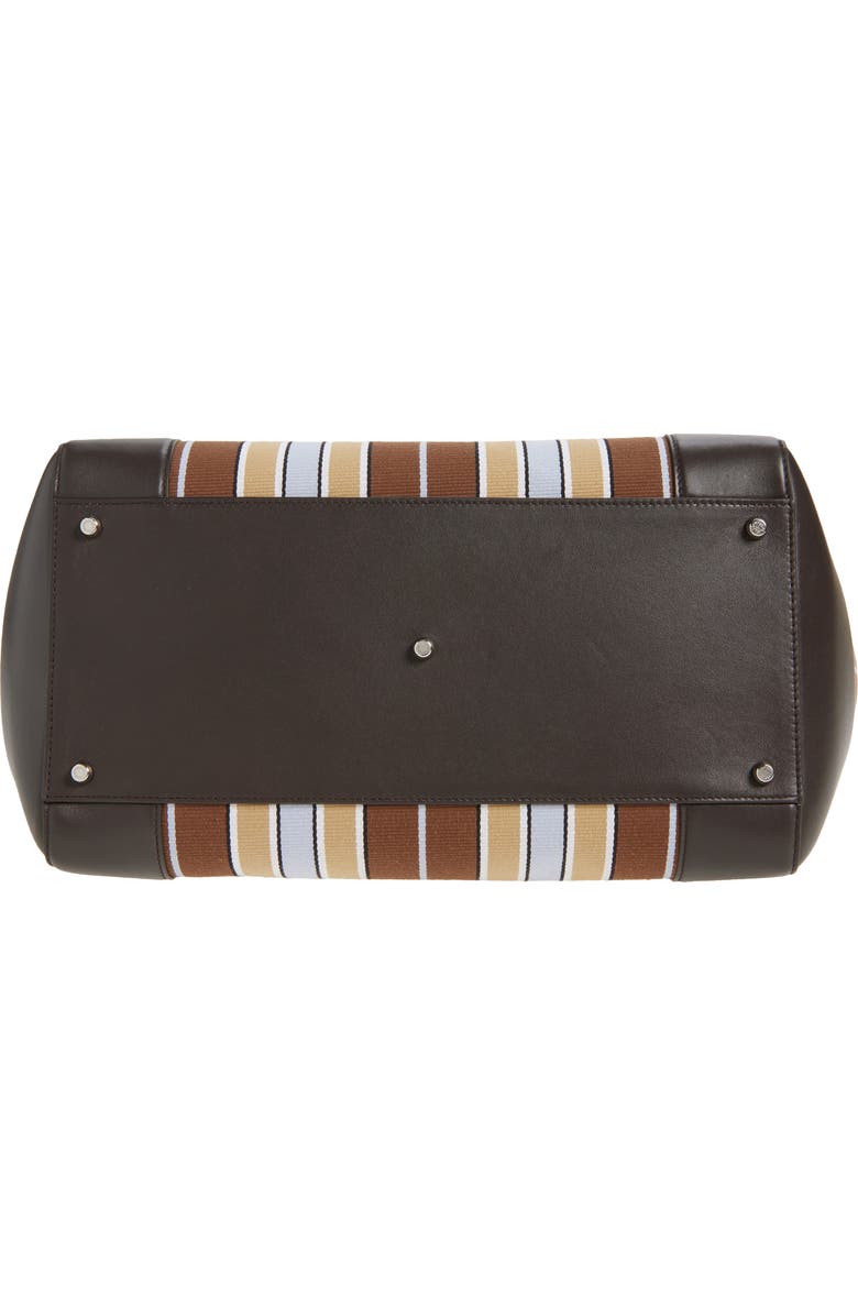 Dolce&Gabbana Sicily Stripe Jacquard Shoulder Bag, Alternate, color, Multicolor Marrone