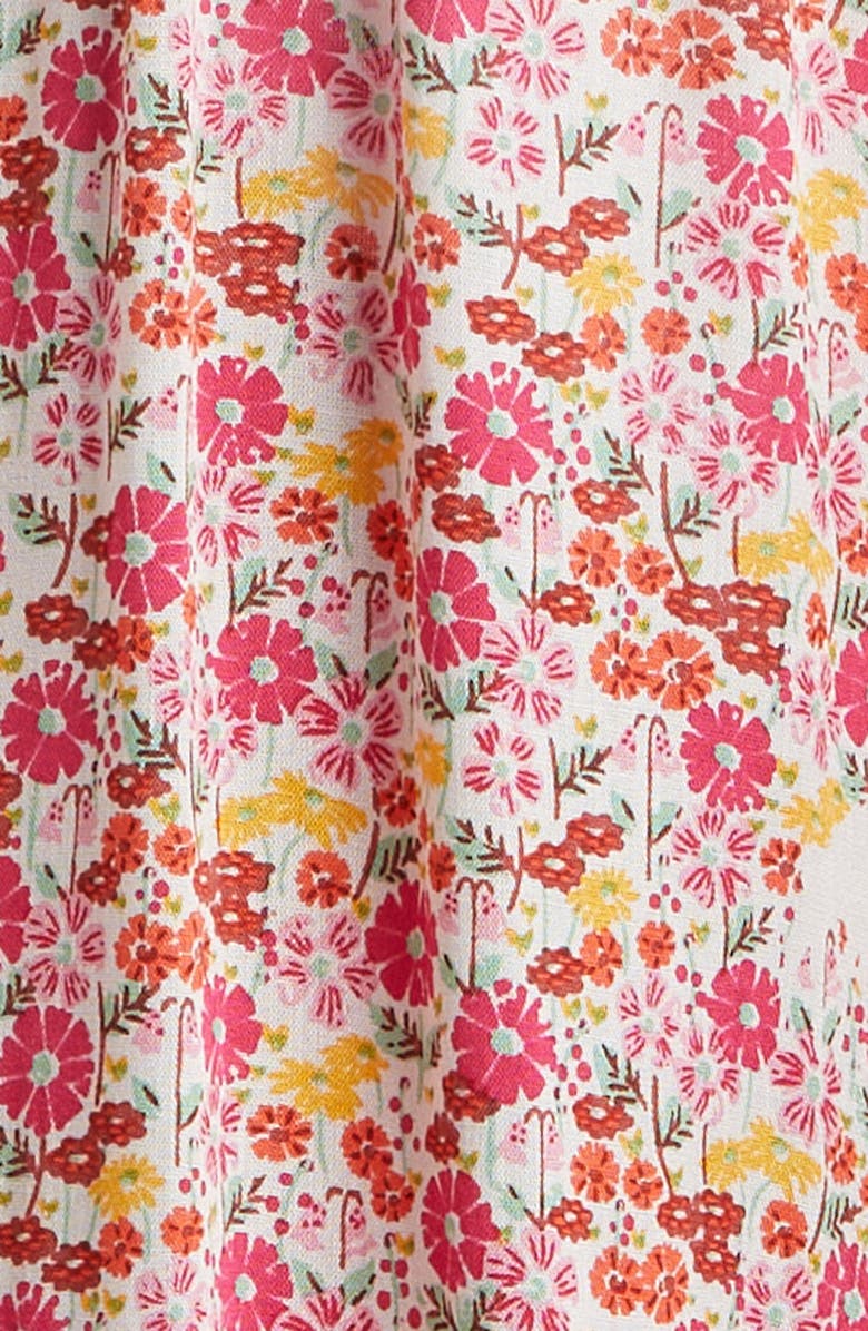 Poupette St Barth Belene Floral Tiered Ruffle Cover-Up Jumpsuit, Alternate, color, 