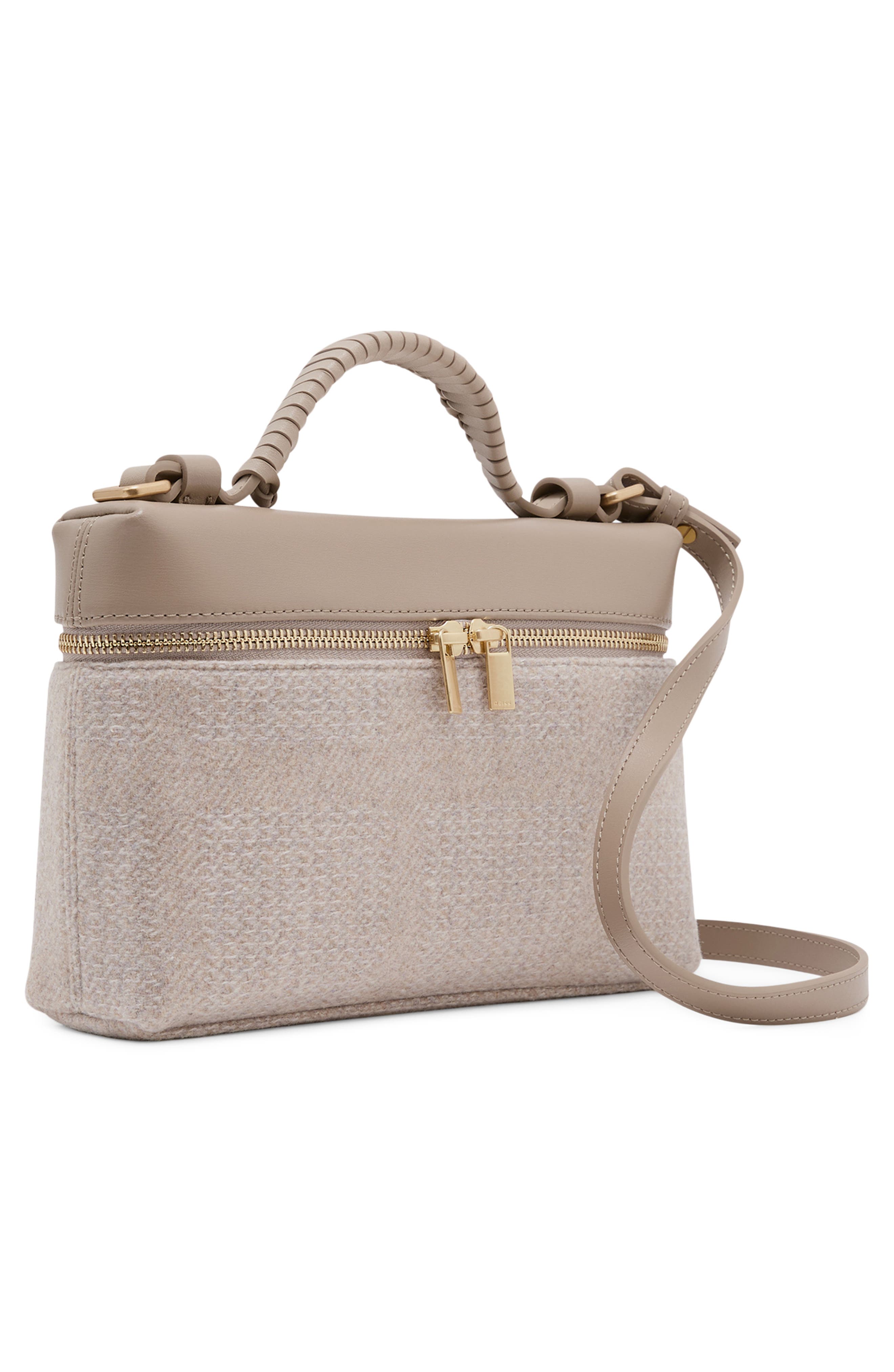 Ines Herringbone Mini Crossbody Bag, Alternate, color, NEUTRAL