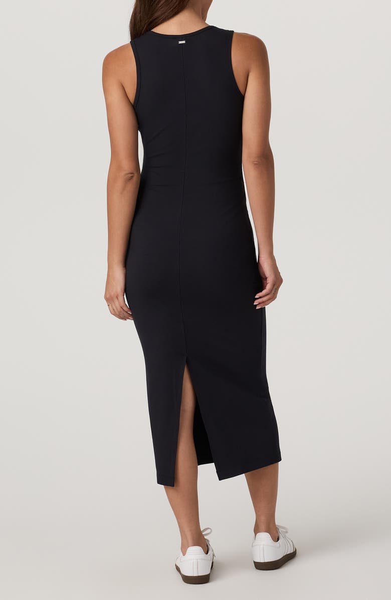 Vuori Pose Scoop Neck Midi Tank Dress, Alternate, color, Black