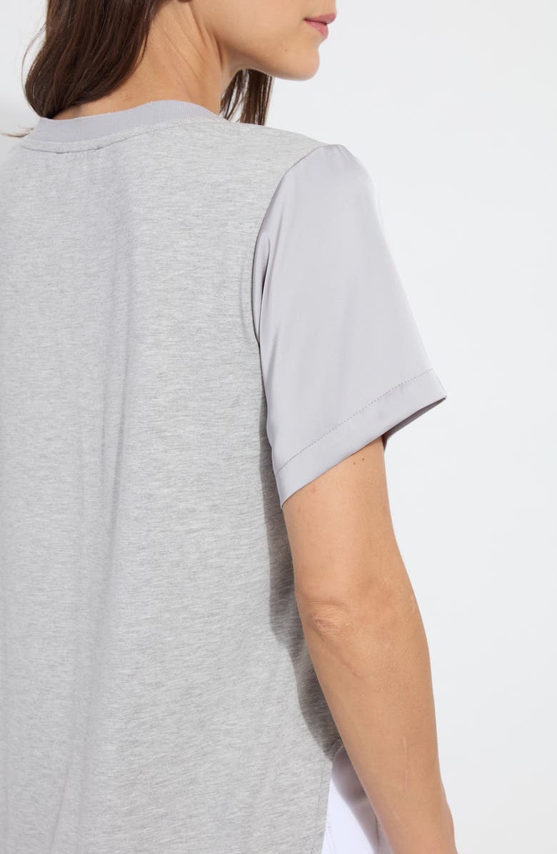 Lysse Sonja V-Neck Mixed Media Top, Alternate, color, 