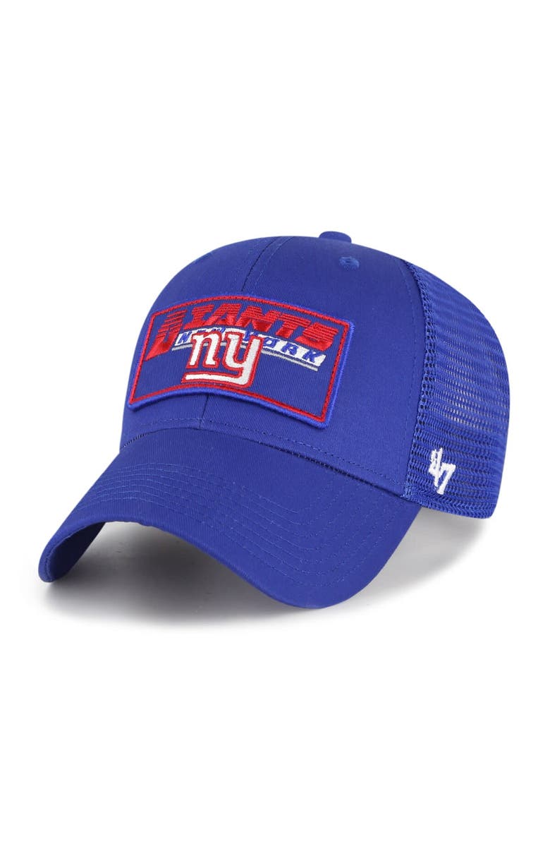 '47 Youth '47 Royal New York Giants Levee MVP Trucker Adjustable Hat, Main, color, 